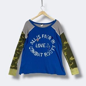 Free People All Is Fair Love and Combat Boots Waffle Knit Women S Camo Patchwork